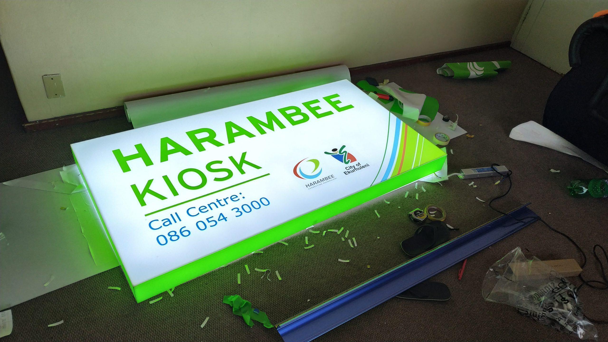 Illuminated business signage by Masproclean Branding and Signage, featuring bright, energy-efficient lighting for enhanced visibility and nighttime advertising