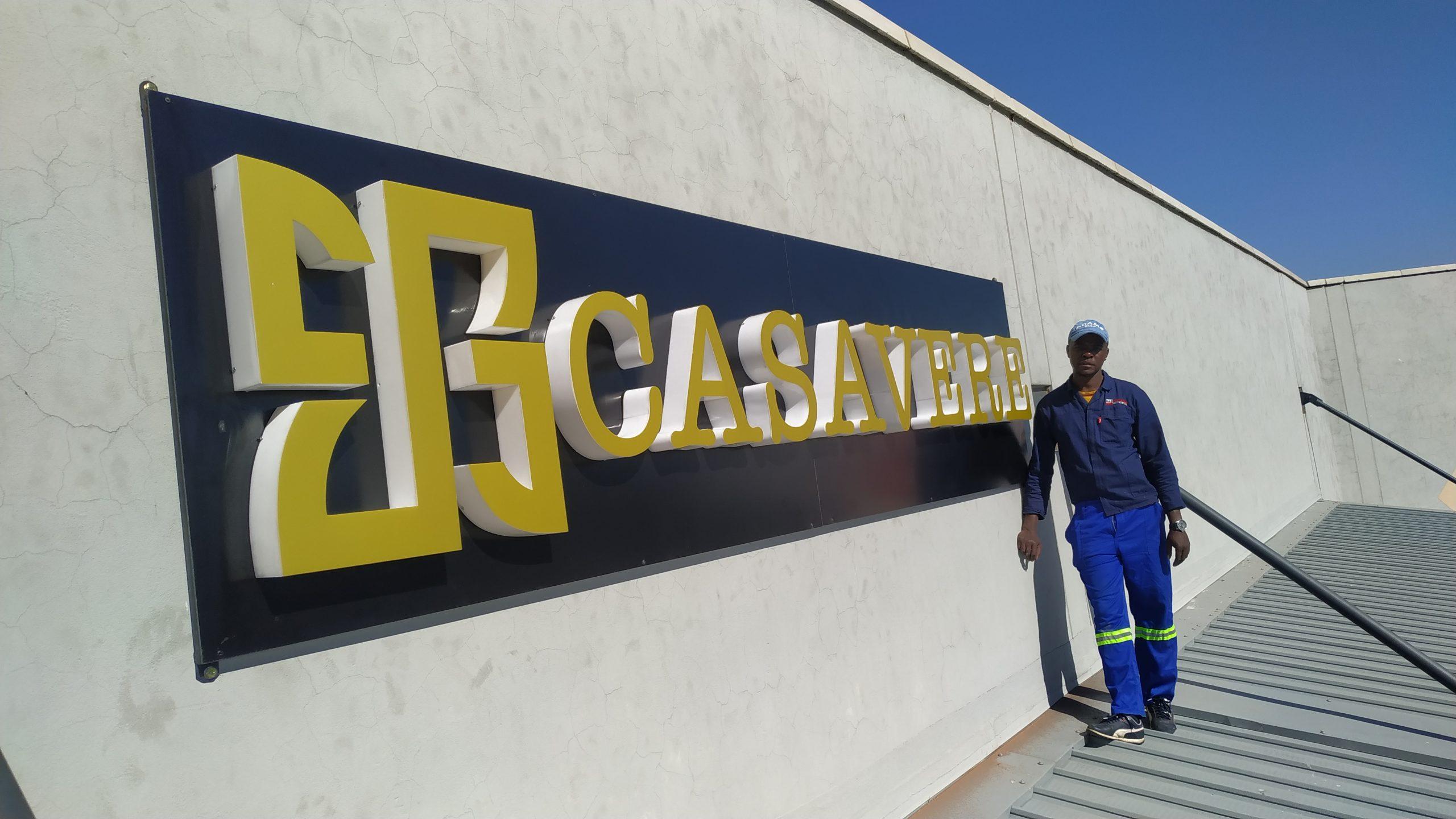 Installation of 3D signage by Masproclean Branding and Signage, featuring raised letters and innovative design to enhance visibility and create a professional atmosphere in business environments